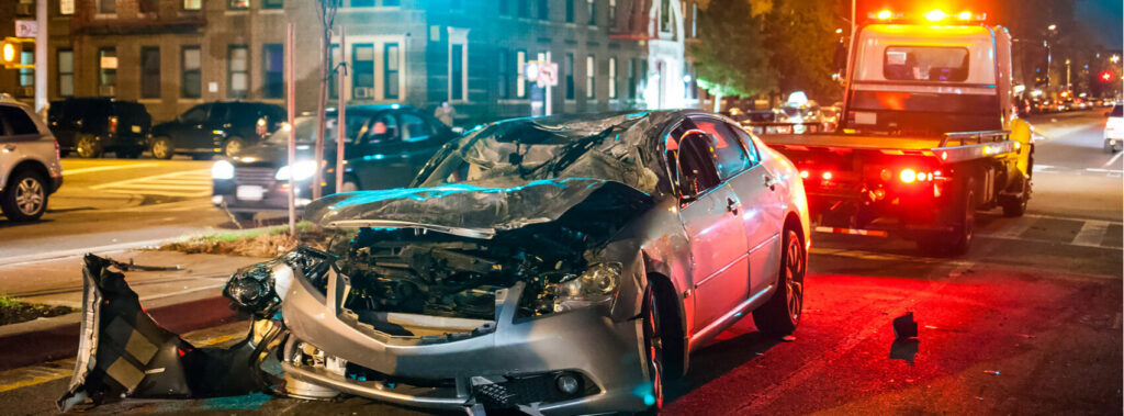 car involved in an accident