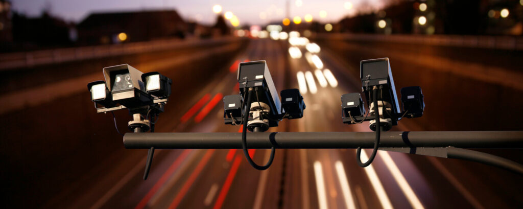 speed cameras catching people on busy motorway